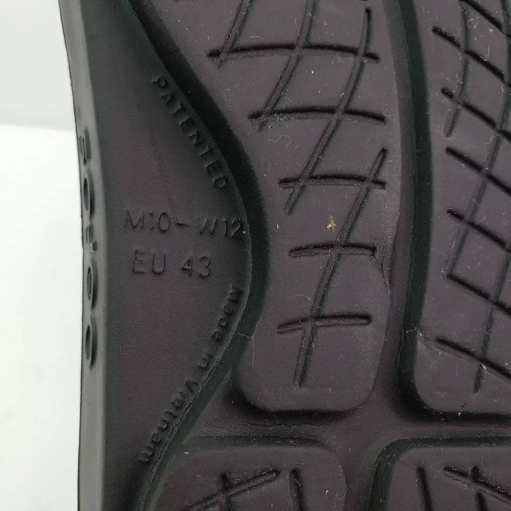 Oofos OOriginal Mens Size 10 Womens Sz 12 Black Recovery Thong Flip Flop Sandals